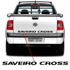 Faixa Tampa Traseira Saveiro Cross 2011/2013 Adesivo Preto - SPORTINOX