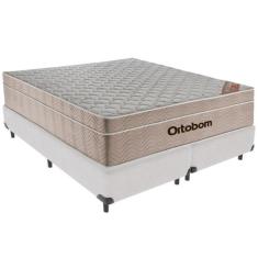 Cama Box Branco E Colchão Airtech Molas Ensacadas Queen Ortobom