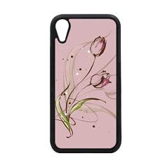 Capa para iPhone XR com tulipa pintada à mão para proteção de telefone Apple
