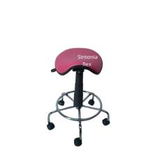 Cadeira sela estética s encosto c regulagem de altura , dentista, tatuador, manicure - base cromada corano pink