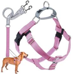 2 Hounds Design Freedom Peitoral antipuxão para cães | Controle confortável para caminhadas fáceis | Conjunto de coleira e coleira ajustável para cães | Cães pequenos, médios e grandes | Feito nos EUA