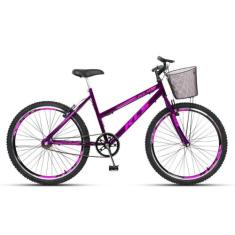 Bicicleta Aro 26 Kls Free Gold Freio V-Brake Mtb Feminina, Violeta, Pi