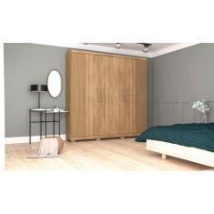 Guarda Roupa Pernambuco 6 Portas e 6 Gavetas - Cor Nature / Brisa - Vila Rica