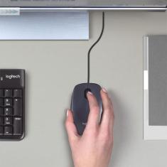 Mouse logitech com fio accsm90 preto, Cinza