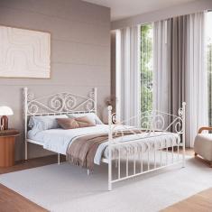 Cama de Casal Clássica em Ferro Elizabeth Branco
