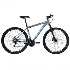Bicicleta Aro 29 Gta Start Alumínio 27v K7 Freio Disco Mecânico Garfo Suspensão - Cinza Tam.15.5
