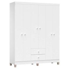 Guarda Roupa Infantil Ternura Baby 6 Portas Branco Brilho - Incorplac