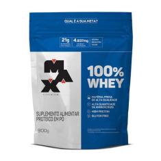 Whey 100% Max Titanium 900g Refil, 1, 900g, Baunilha