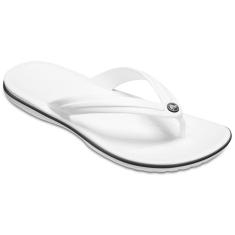 CROCS Crocband Flip - White - M12, 11033-100-M12, Unisex Adult, White, M12