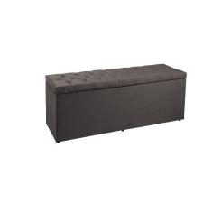 Recamier Sofá Baú Madrid 1,60 Cm Suede Cinza