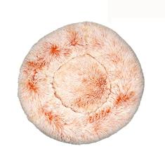Cama de cachorro calmante para cães pequenos – Cama de cachorro pequena lavável com donut, cama de gato de pelúcia macia redonda anti-ansiedade, serve para toPets, diâmetro 47 cm