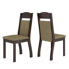 Cadeiras Kit 2 Cadeiras Selena 14111 Ameixa/Neve - Viero Móveis
