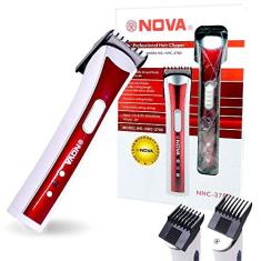 Máquina Multifuncional NHC-3780 Nova Aparador Cabelo Barba Bigode Vermelho