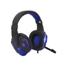 Fone De Ouvido Gamer Headset Knup Kp-397 Preto e Azul Com Microfone