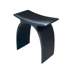 Banqueta Arc Em Resina Preto Fosco