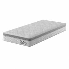 Colchão Solteiro Sigma Misto (22x88x188) Branco e Cinza