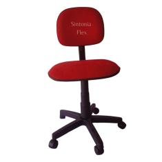 Cadeira secretaria com regulagem de altura suede vermelho