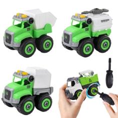Caminhão brinquedo mini truck lixo acessório - verde