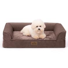 Cama Ortopédica para Cães Pequenos COZY KISS, Sofá-Cama Impermeável com Laterais, Espuma de Suporte para Animais de Estimação com Capa Lavável Removível, Forro Impermeável e Parte
