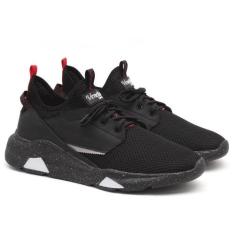 Tênis Venetto Masculino Amarração Confortável Leve, Preto, Vermelho, 4