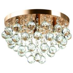 Lustre Cristal Legitimo Redondo Classic Round 32X25 Cobre - MARRYLUZ