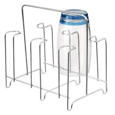 Porta Copos Suporte Escorredor de 6 Lugares Cromado Organização Cozinha