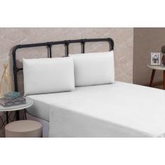 Jogo de Cama Box Casal 04 Peças Liso com Elástico e Fronhas Cama Casal