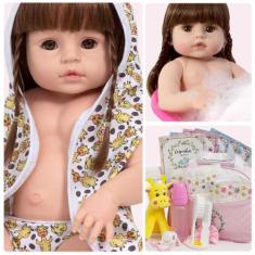 Boneca Reborn Girafinha Princesa Corpo de Vinil E Acessórios - Cegonha