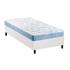 Cama Box Solteiro: Colchão Espuma Anjos Querubim + Base Crc Courano White(88X188)