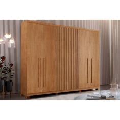 Guarda Roupa 6 Portas E 4 Gavetas C- Pés Denver Naturale - Rufato