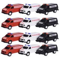Kit 24 Carros Carrinho Furgão Brinquedo Polícia Ambulância Bombeiro Do