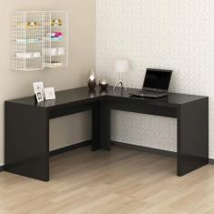 Mesa Escrivaninha de Canto 157,3x157,3cm ME4116 Tecnomóbili, Preto