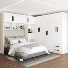 Guarda-Roupa Casal Modulado Diamantina 10 Portas 6 Gavetas Branco - Panorama Móveis