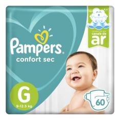Fraldas Pampers Confort Sec G 60 Unidades, G, 60