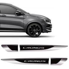 Par De Aplique Lateral Fiat Cronos 2018/19 Emblema Resinado - SPORTINO