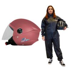 Capacete Moto Pro Tork Aberto New Liberty 3 Three Rosa Fosco Com Visei