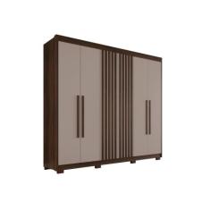 Guarda Roupa Casal Ripado com 6 Portas e 6 Gavetas Granada - Salleto -