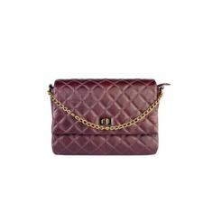Bolsa grande de couro matelassê Giorgia-Feminino