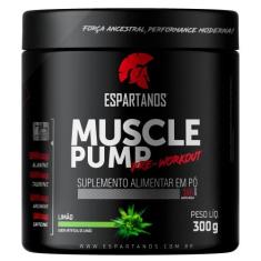 Pré Treino Muscle Pump Pre Workout 300g - Espartanos,  Limão