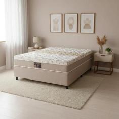 Cama Box + Colchão Castor Casal Class One Face Pocket 138x188x52cm
