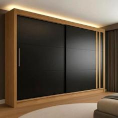 Guarda Roupa Casal 100% MDF Toquio 2 Portas de Correr 4 Gavetas Espres