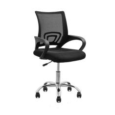 Cadeira Giratória Office Santiago Preto Base Cromada D´rossi