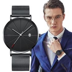 Relógio Masculino Ultrafino Infinity Black Quartz 6,5mm