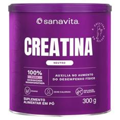 Suplemento Em Pó Sanavita Creatina 300g 100% Pura Monohidratada