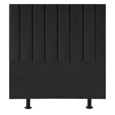 Cabeceira Estofada Cama Box Solteiro 90 Cm Taís Veludo preto