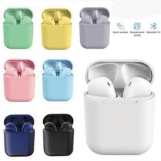 Fone de Ouvido I12 tws Bluetooth 5.0 com sensor touch para Android e I