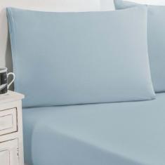 Jogo De Cama Malha Lençol 100% Algodão Gran Moratta 3 Peças King - Azu