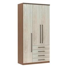 Guarda Roupa Modulado Connect 1,18cm 3 Portas 4 Gavetas Luciane Móveis