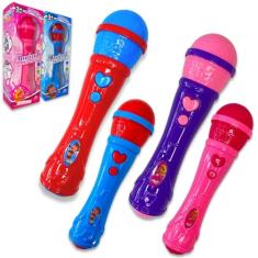 Microfone Infantil Sai A Voz Musical, Brinquedo Cantor Rock (Feminino)