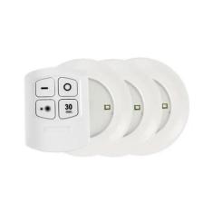 Kit 3 Luminárias Led Spot Sem Fio Com Controle Remoto - DS